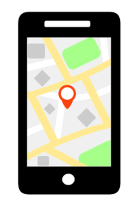 Animated phone with map